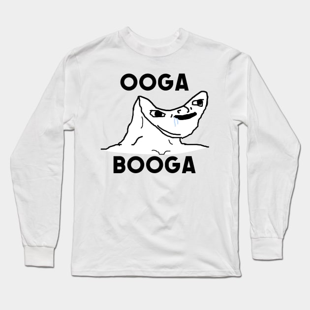 Ooga Booga Brainlet Meme Long Sleeve T-Shirt by artsylab